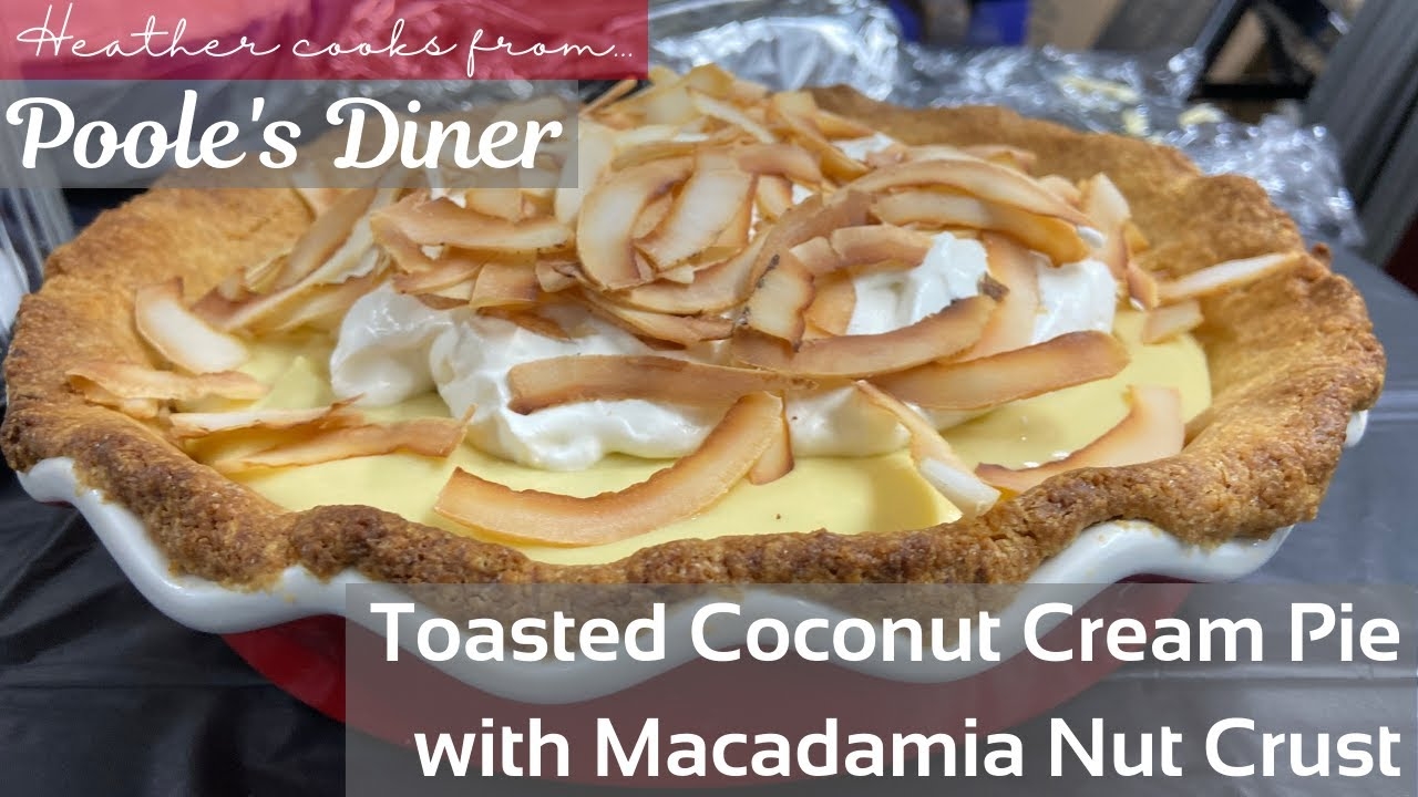 Toasted Coconut Cream Pie with Macadamia Nut Crust from Poole's: Recipes and Stories from a Modern Diner
