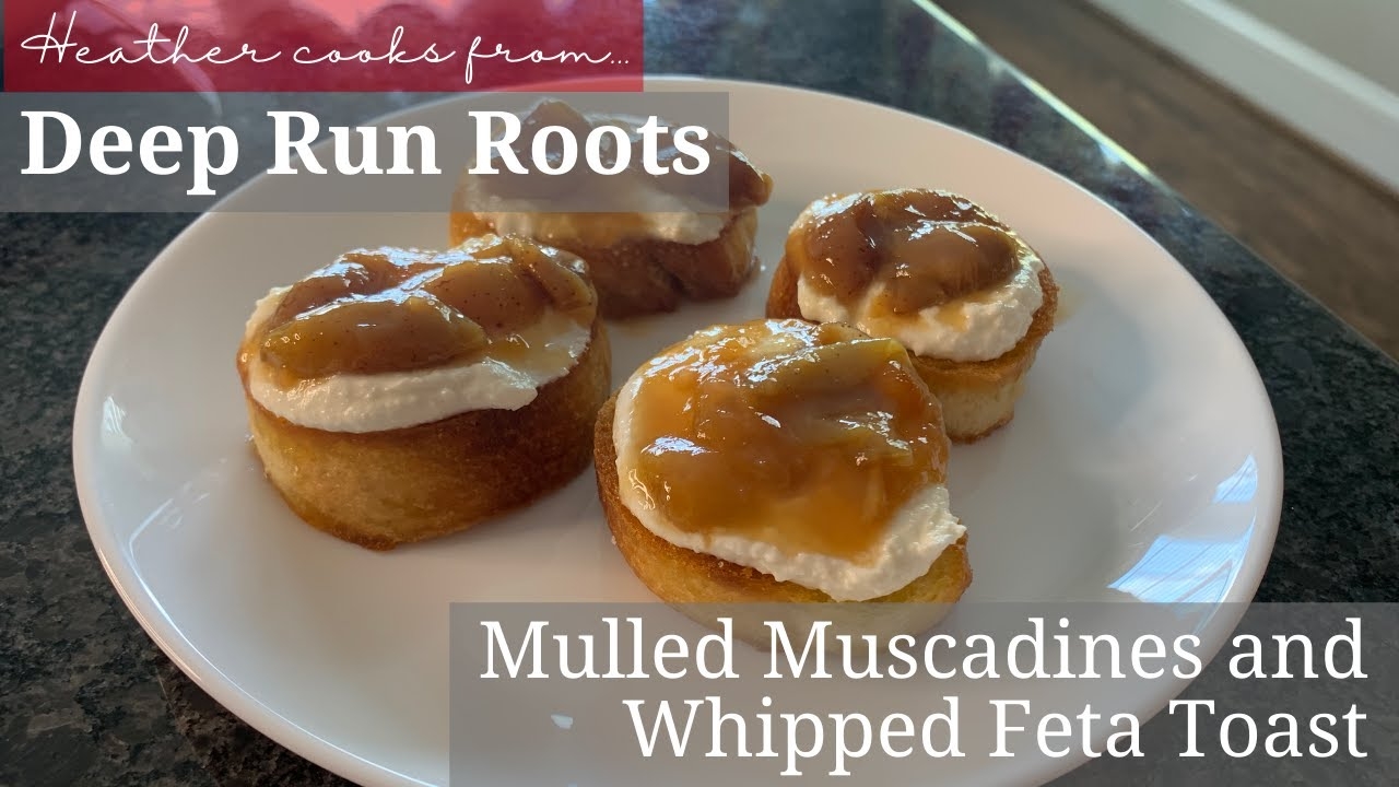 Mulled Muscadines and Whipped Feta Toast from undefined