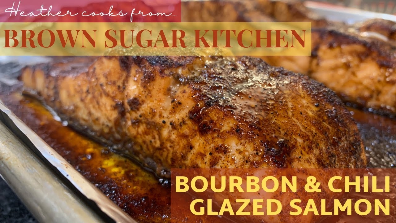 Bourbon & Chili-Glazed Salmon from undefined