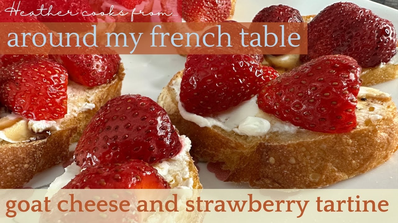 Goat Cheese and Strawberry Tartine from undefined